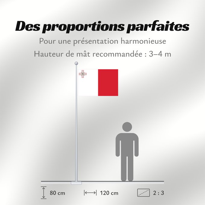 Proportions du drapeau : Malta	Malte	Сцяг Мальты	Maltas	Ta  Malta	Флаг Мальты	Прапор Мальти