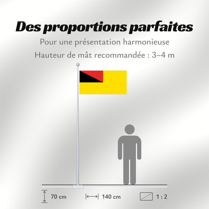 Proportions du drapeau : Negeri Sembilan	Negeri Sembilan, a state of Malaysia
