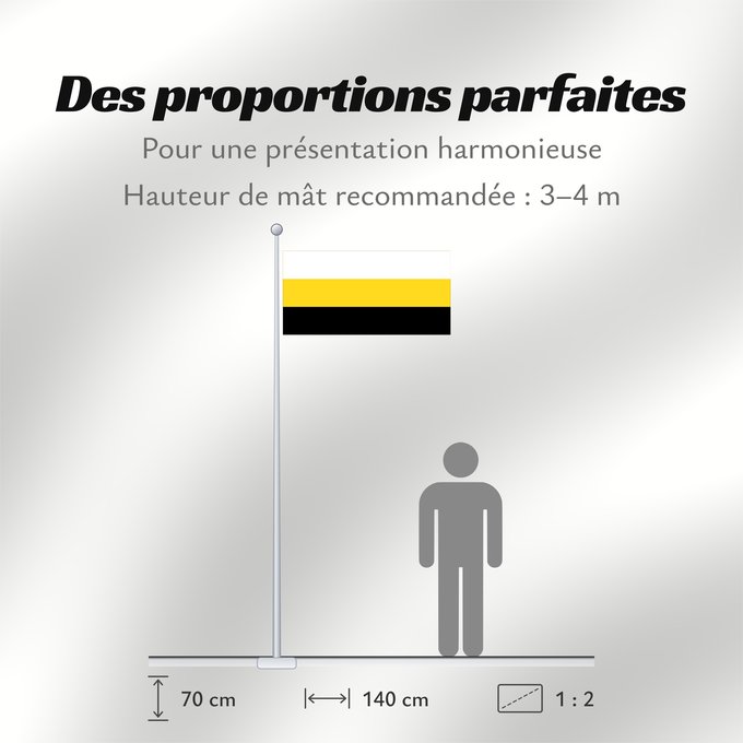 Proportions du drapeau : Perak	Malaysian state of Perak