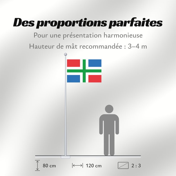 Proportions du drapeau : Groningen	Province of Groningen, Netherlands	Groningue	Groninga