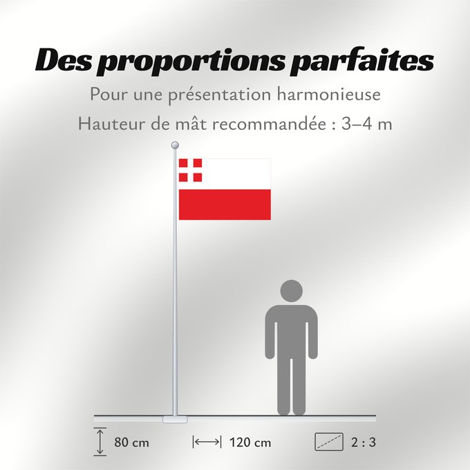 Proportions du drapeau : Utrecht