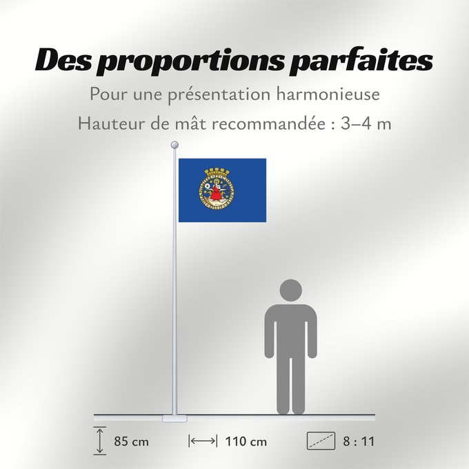 Proportions du drapeau : Oslo