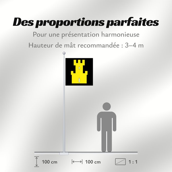 Proportions du drapeau : Finnmark	County of Finnmark, Norway	comté de Finnmark