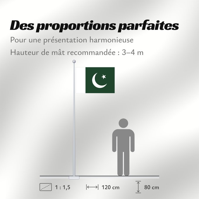 Proportions du drapeau : Pakistan	 Pakistan	Pakistán	Paquistão	علم باكستان	পাকিস্তানের জাতীয় পতাকা	পাকিস্তানর ফিরালহান	Pakistano	पाकिस्तान का ध्वज	ପାକିସ୍ତାନୀ ଝଣ୍ଡା	ਪਾਕਿਸਤਾਨ ਦਾ ਕੌਮੀ ਝੰਡਾ	د پاکستان بيرغ	Флаг Пакистана	Pakistana	பாக்கித்தான் கொடி	Прапор Пакистану	پاکستان کا پرچم