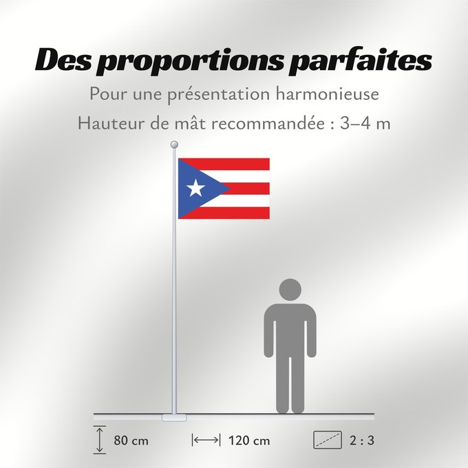 Proportions du drapeau : Puerto Rico	Porto Rico	Puerto Ricos	Portoryka	Porto-Riko	De Porto Rico	Ka hae Pokoliko	Standardo di Porto-Riko	Portuum Divum	Porto Rica	Флаг Пуэрто-Рико	Прапор Пуерто-Рико	Stän Puertorikeänas