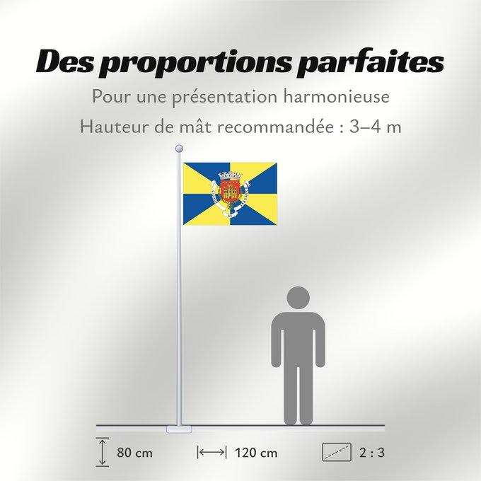 Proportions du drapeau : Bragança