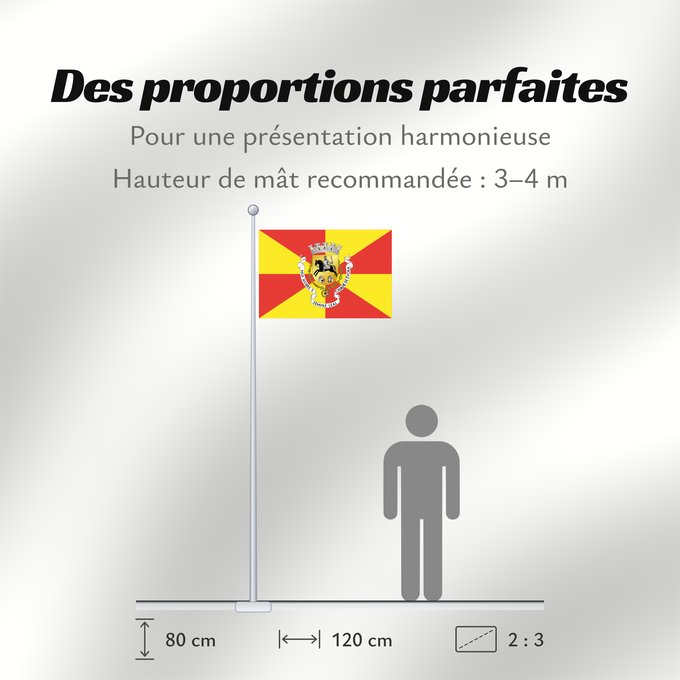 Proportions du drapeau : Évora