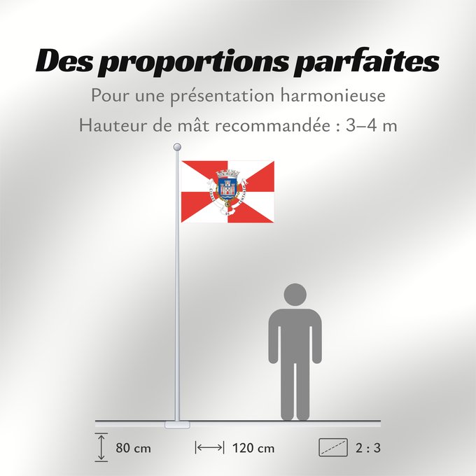 Proportions du drapeau : Santarém