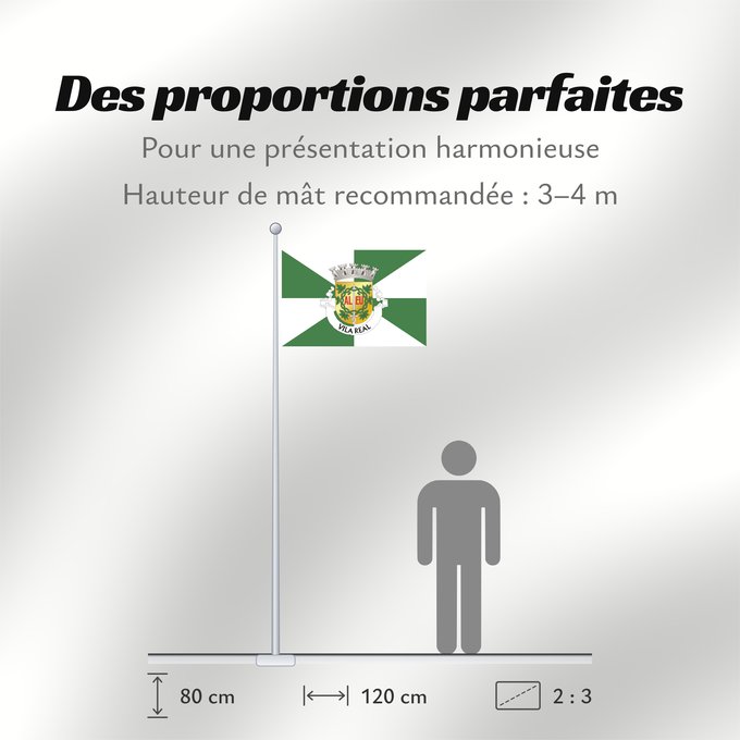 Proportions du drapeau : Vila Real