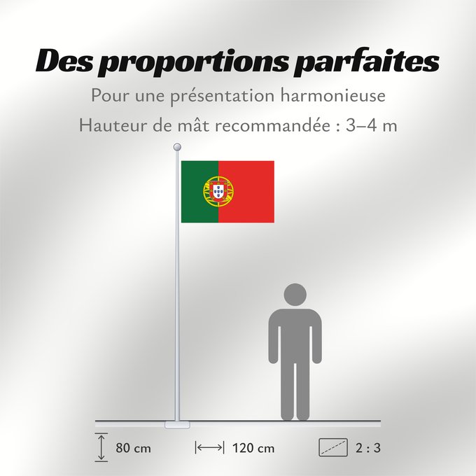 Proportions du drapeau : Portugal Portugals Portogallo A bandeira nacional de Portugal Portugalii علم البرتغال Сцяг Партугаліі Banniel broadel Portugal Portugala პორტუგალიის დროშა Прапор Португалії