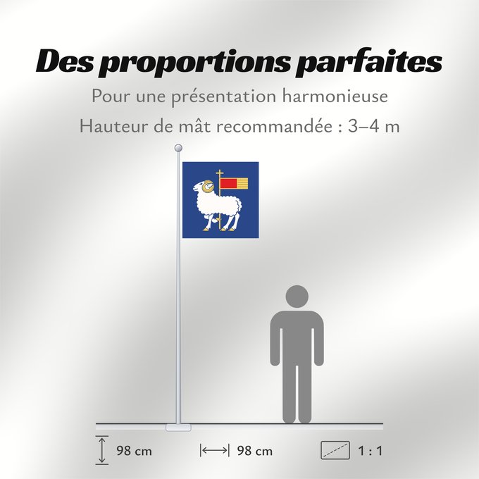 Proportions du drapeau : Gotlands län vapenflagga Gotland County in Sweden Gotland Gotlands läns vapenflagga
