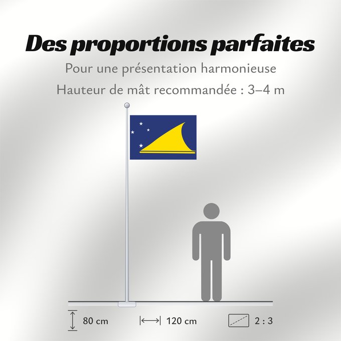 Proportions du drapeau : Tokelau Tokelau since May 2008 Tokelau que fuera adoptada en mayo de 2008 por el parlamento local de este territorio dependiente de Nueva Zelanda Pīwari o Tokelau