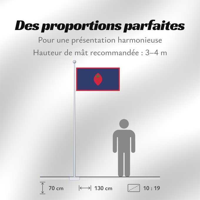 Proportions du drapeau : Guam
