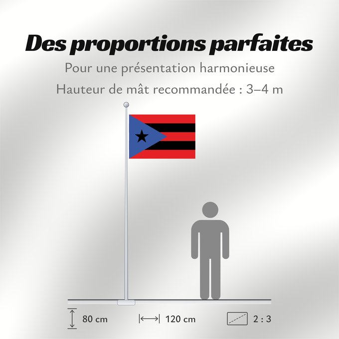 Proportions du drapeau : Puerto Rico