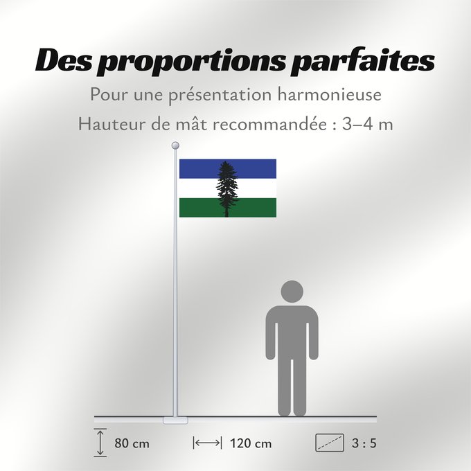 Proportions du drapeau : Cascadia