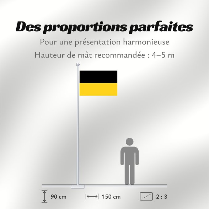 Proportions du drapeau : Habsburg Monarchy	↑ Civil flag or Landesfarben of the Habsburg monarchy  1700-1806 ↑ Merchant ensign of the Habsburg monarchy  from 1730 to 1750 ↑ Flag of the Austrian Empire  1804-1867 ↑ Civil flag used in Cisleithania part of Austria-Hungary  1867-1918 