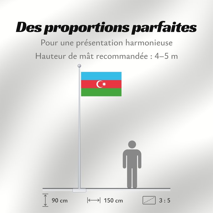 Proportions du drapeau : Azerbaijan L Azerbaïdjan Azerbaiyán Aserbaidschan Dell Azerbaigian Azerbeidzjan Azerbejdżanu Азербаиџьан абыраҟ علم أذربيجان Azərbaycan Сцяг Азербайджана Сьцяг Азэрбайджану Azerbajĝano Aserbaidžaani lipp Azerbaidžanin Azerbajdzsán Ադրբեջանի դրոշը აზერბაიჯ