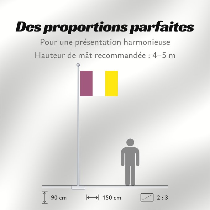 Proportions du drapeau : Ath Belgian commune of Ath Aat