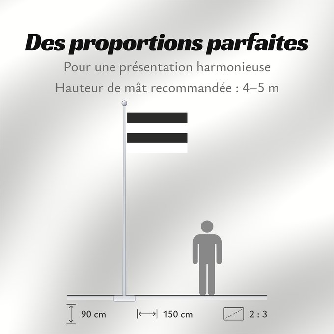 Proportions du drapeau : Halen Belgian commune of Halen