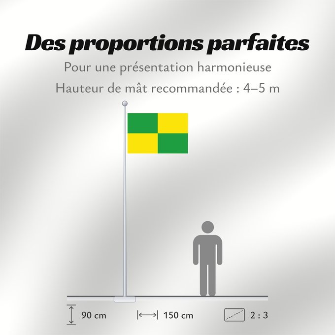 Proportions du drapeau : Zulte Belgian commune of Zulte