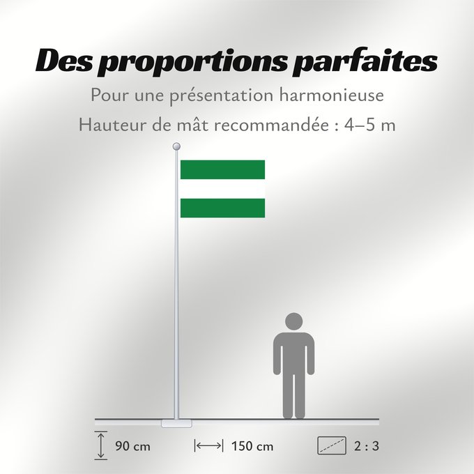Proportions du drapeau : Andrés Ibánez Province Andrés Ibáñez Province Province d'Andrés Ibáñez Provincia Andrés Ibáñez Provinz Andrés Ibáñez Provincia di Andrés Ibáñez Provincia Andrés Ibáñez del departamento de Santa Cruz