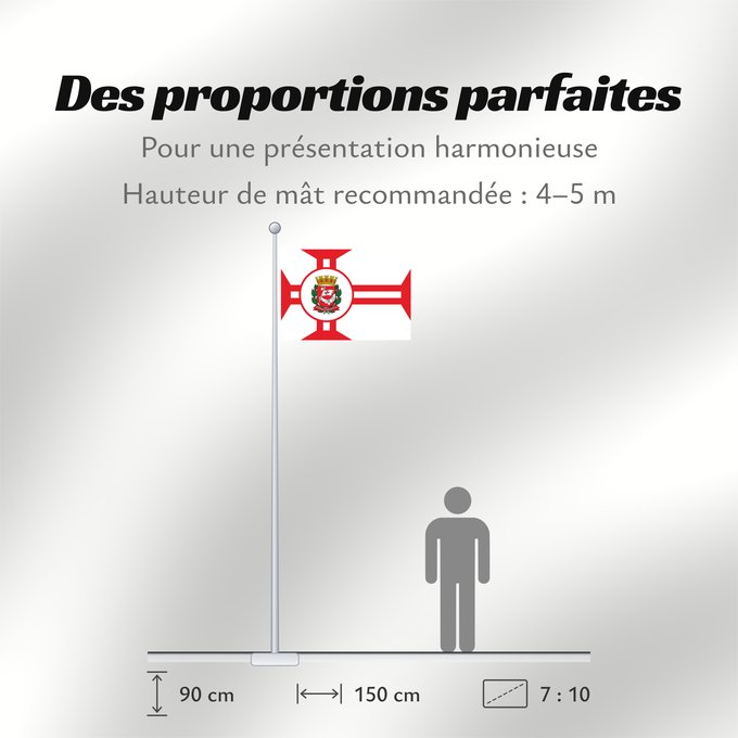 Proportions du drapeau : São Paulo City