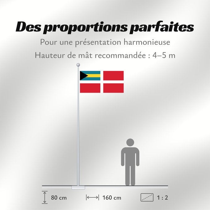 Proportions du drapeau : Civil Ensign of the Bahamas Civil Ensign of The Bahamas Pavillon civil des Bahamas Bandera civil de las Bahamas Zivile Luftschiff-Flagge der Bahamas Bandiera civile delle Bahamas