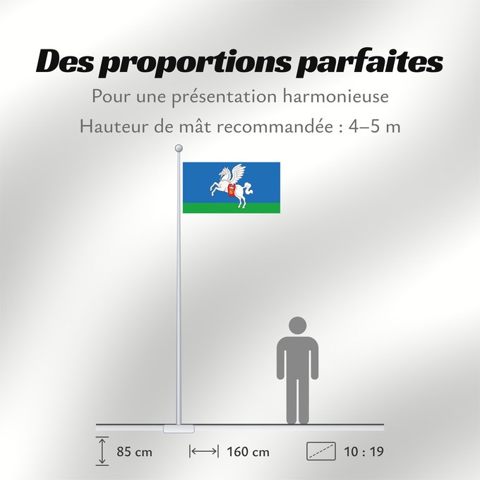 Proportions du drapeau : Słucak Slutsk, Belarus Slutsk Sluzk Сьцяг Слуцку, Беларусь