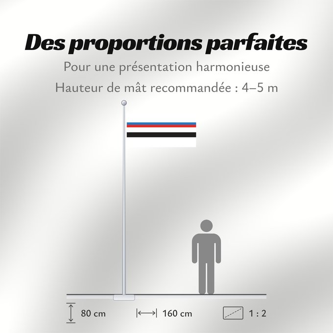 Proportions du drapeau : Smarhoń, Belarus	Smarhoń