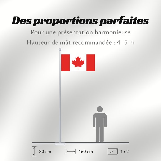 Proportions du drapeau : Canada Canadá Kanada