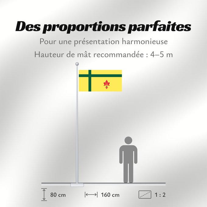 Proportions du drapeau : Fransaskois