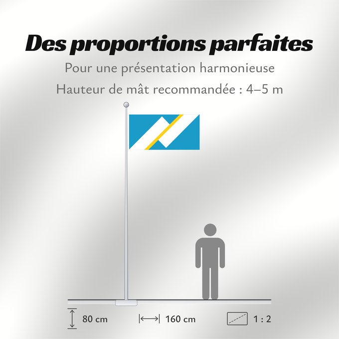 Proportions du drapeau : Franco-Yukonnais