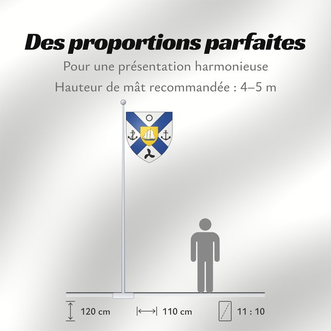 Proportions du drapeau : James Kinley Arms