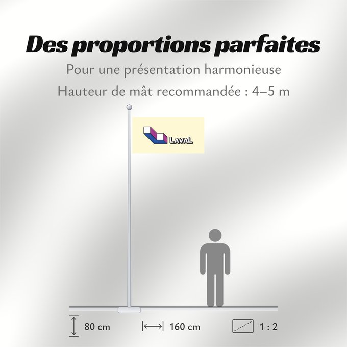 Proportions du drapeau : Laval, Quebec	Laval, Québec	City of en Laval, Quebec  incomplete