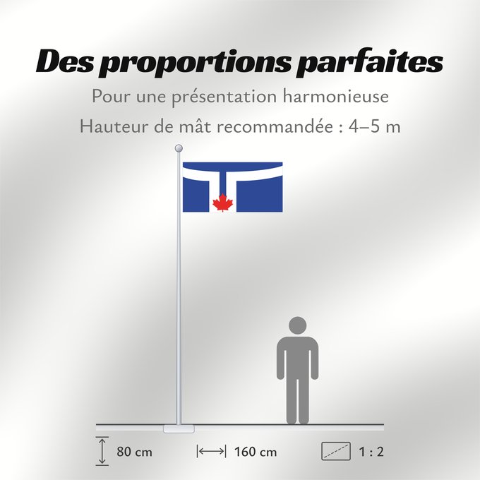 Proportions du drapeau : Toronto	Toronto, Ontario