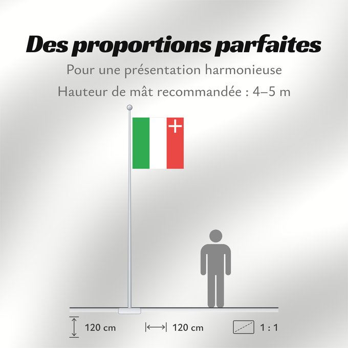 Proportions du drapeau : Neuchâtel (fr)