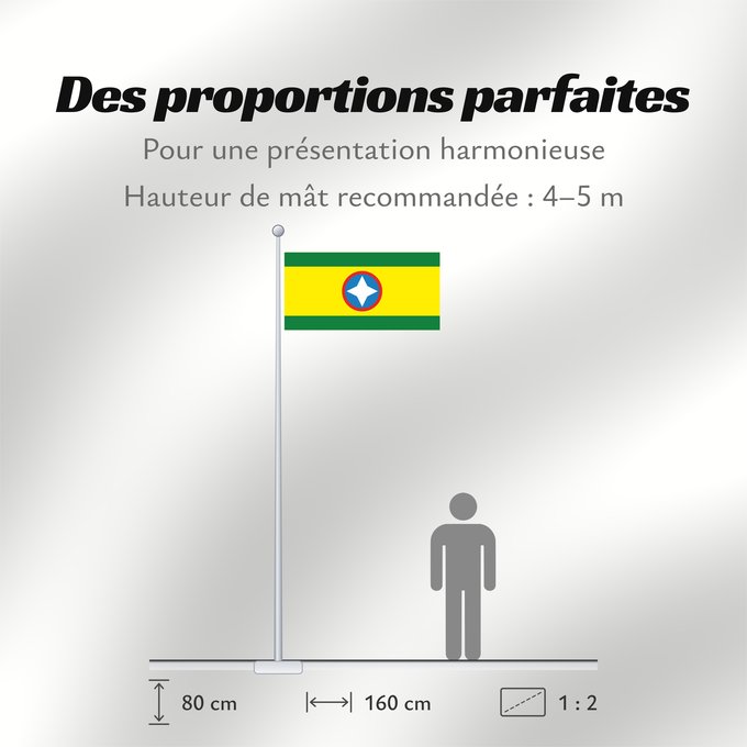 Proportions du drapeau : Bucaramanga
