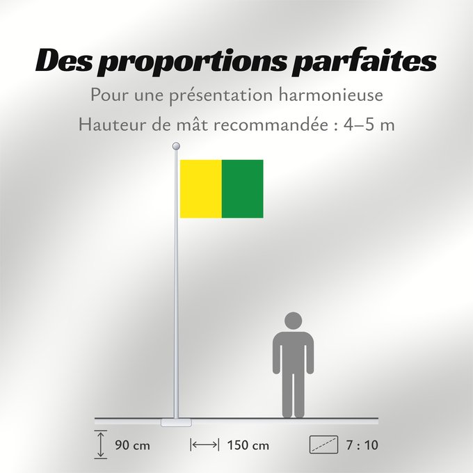 Proportions du drapeau : Caldas Caldas, Colombia