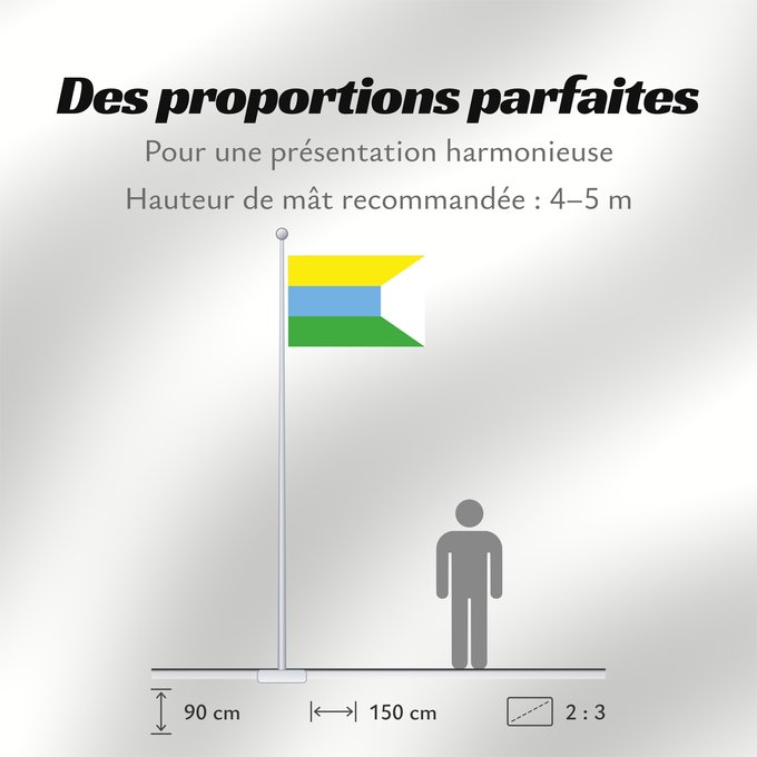 Proportions du drapeau : Cunday Cunday, Tolima Colombia