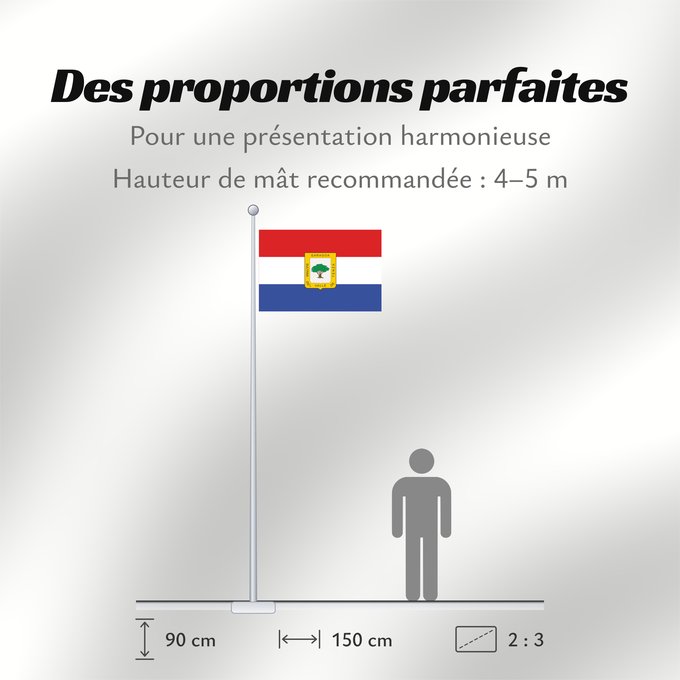 Proportions du drapeau : Garagoa Garagoa, Colombia