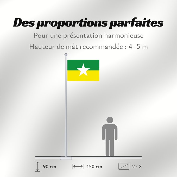 Proportions du drapeau : Zarzal	Zarzal, Valle del Cauca, Colombia