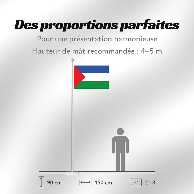 Proportions du drapeau : Guanacaste