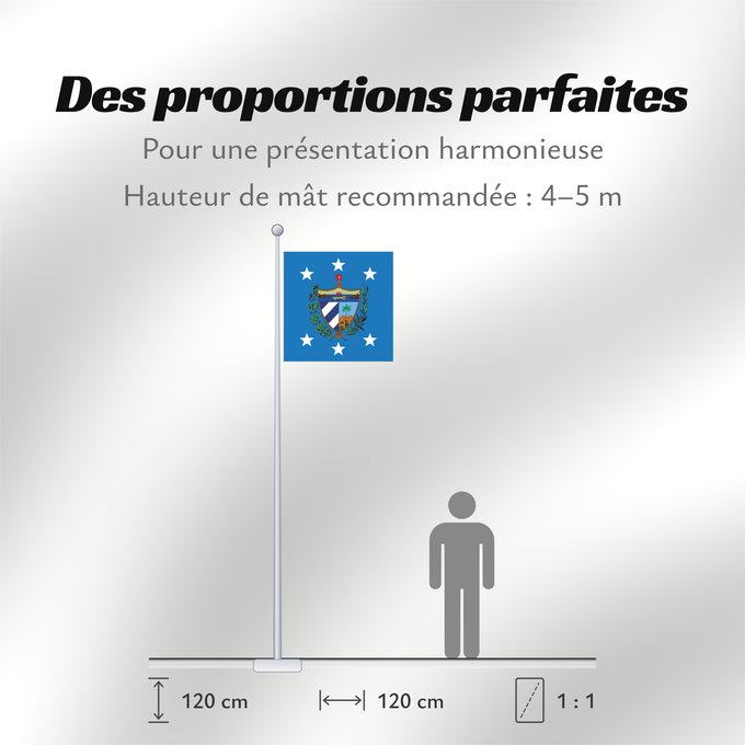 Proportions du drapeau : President of Cuba	Presidential Standard of Cuba	Étendard présidentiel de Cuba	Estandarte Presidencial de Cuba	Präsidentenstandarte von Kuba	Stendardo presidenziale di Cuba