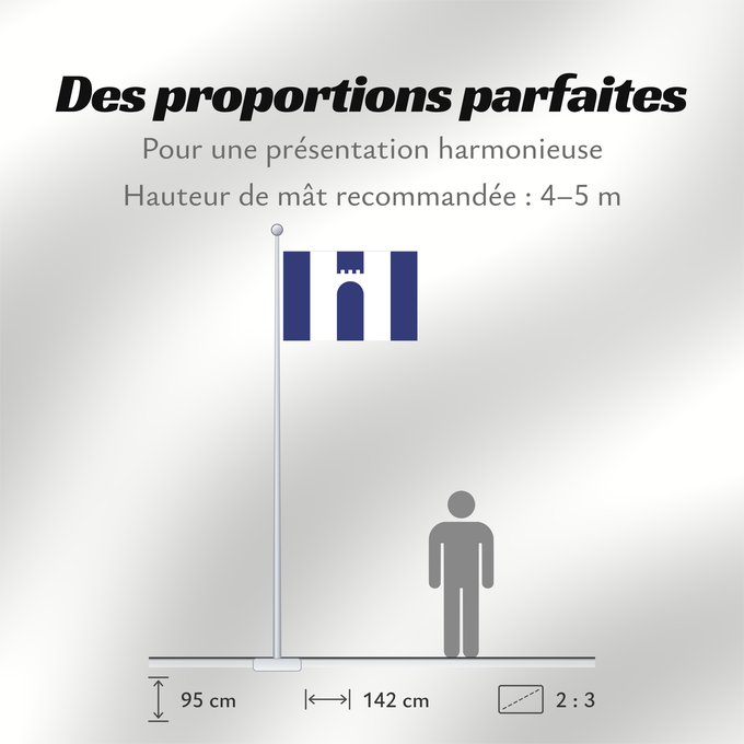 Proportions du drapeau : Dobris	Dobříš	Dobříše