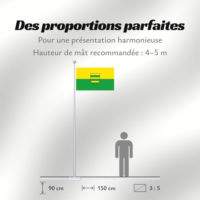 Proportions du drapeau : Filderstadt (Region Stuttgart)