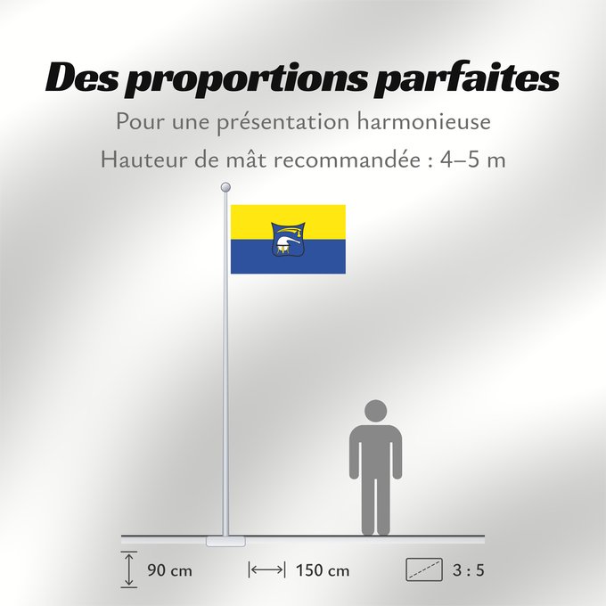 Proportions du drapeau : Burgkirchen a.d.Alz (Inn-Salzach)