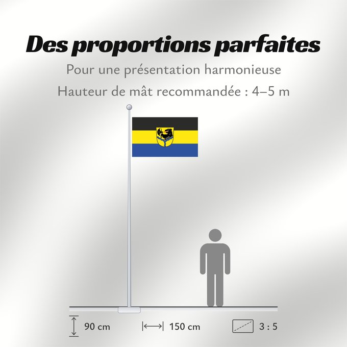 Proportions du drapeau : Haiming (Inn-Salzach)