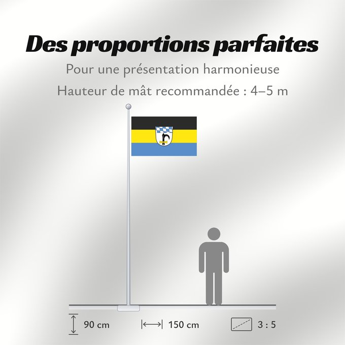 Proportions du drapeau : Marktl, M (Inn-Salzach)