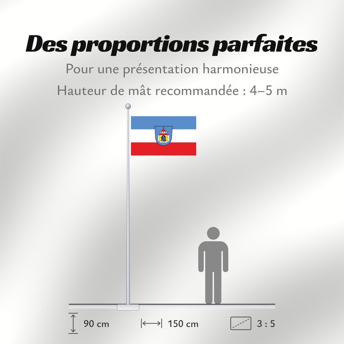 Proportions du drapeau : Neuötting, St (Inn-Salzach)