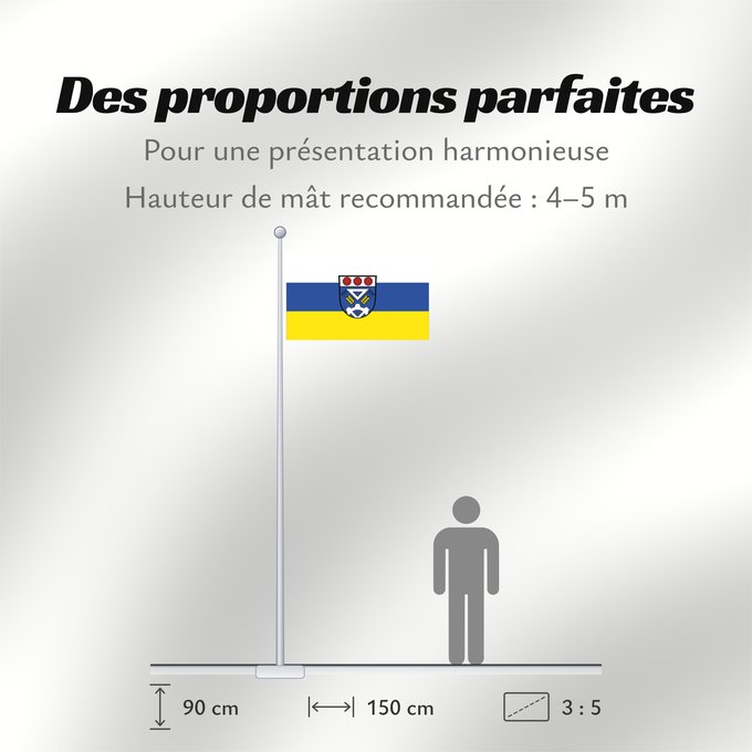 Proportions du drapeau : Winhöring (Inn-Salzach)